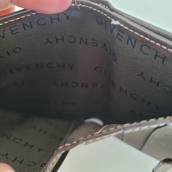 Givenchy Wallet Signature Brown Bifold 4x4 Medium Card Holder Logo Unisex Design - Picture 7 of 13